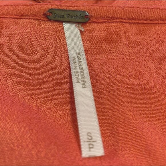 Free People Gentle Dreamer Dress Womens S Burnt Orange Open Back Lined Boho - Picture 4 of 16